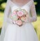 FACINOC Peonies Artificial Flowers Pink Silk Roses Bulk for DIY Wedding Bouquet Bridal Shower Decorations Fake Floral Arrangements Party Table Centerpieces Home Decor Indoor Blush Peach Box 20pcs